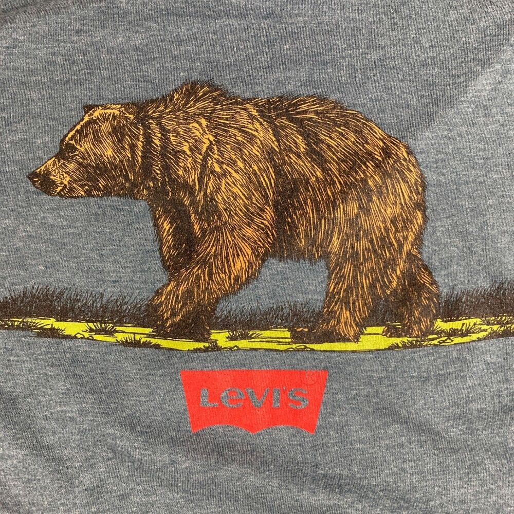 Levi’s California Bear Graphic T-Shirt Mens 2XL Blue Short Sleeve Tee